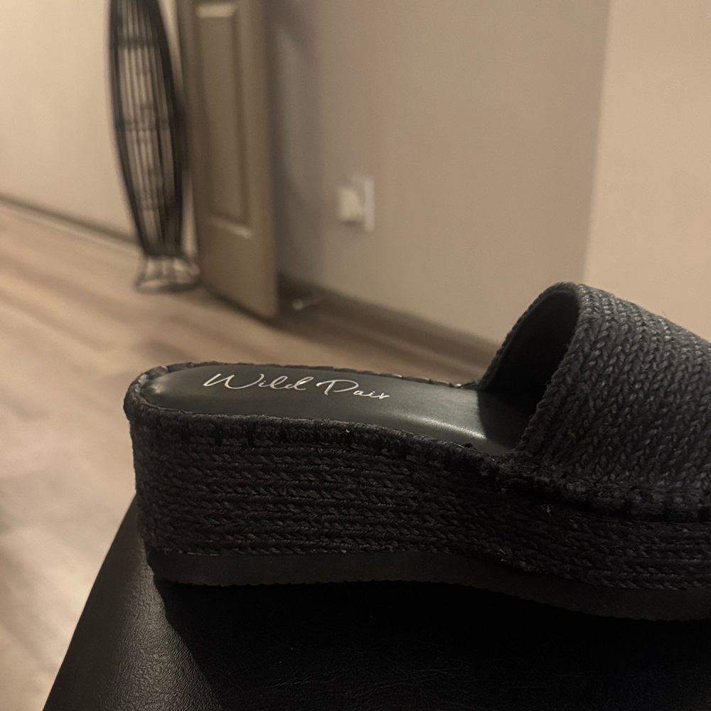 🔥Wild Pair Shermer Espadrille Slides Black Jute Size 8M🔥BRAND NEW NO BOX❣️ - Picture 8 of 16